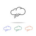 cloud with rain icon. Elements of simple web icon in multi color. Premium quality graphic design icon. Simple icon for websites, Royalty Free Stock Photo