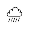 Cloud with rain icon flat vector design Royalty Free Stock Photo