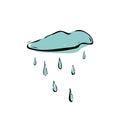 Cloud with rain icon. vector illustration on white background Royalty Free Stock Photo