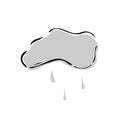 Cloud with rain icon. vector illustration on white background Royalty Free Stock Photo