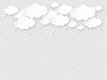 Cloud rain isolate on png or transparent  background, clear sky with cloud, rain season, cloudy day,weather forecast concept, Royalty Free Stock Photo