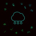Cloud rain line icon Royalty Free Stock Photo
