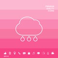 Cloud rain line icon Royalty Free Stock Photo