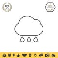 Cloud rain line icon Royalty Free Stock Photo