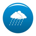 Cloud rain storm icon blue Royalty Free Stock Photo