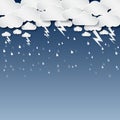 Cloud and rain, thunderbolt, background vector Royalty Free Stock Photo
