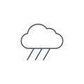 Cloud, rain weather thin line icon. Linear vector symbol