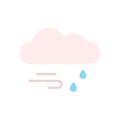 Cloud, rain, wind icon. Simple color vector elements of forecast icons for ui and ux, website or mobile application Royalty Free Stock Photo