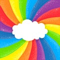 Cloud on rainbow background Royalty Free Stock Photo