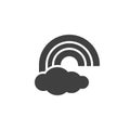 Cloud and rainbow vector icon Royalty Free Stock Photo