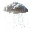 Cloud Raining isolated on white background