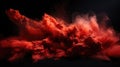cloud red dust on black background Royalty Free Stock Photo
