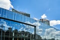 Cloud reflection in the glass facade of a modern building Royalty Free Stock Photo