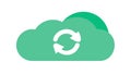 Cloud Refresh Icon: Data Sync and Update Symbol, vector design Generative AI Royalty Free Stock Photo