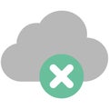 Cloud removed Vector icon that can easily modify or edit