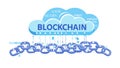 Cloud Representing Blockchain Network and Distributed Ledger, vector design Generative AI Royalty Free Stock Photo