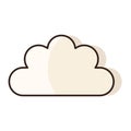 cloud retro icon isolated