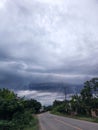 Cloud road dark riding rain Royalty Free Stock Photo