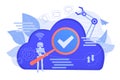 Cloud robotics concept vector illustration.