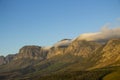 Cloud rolling over mountain at Sir Lowry's Pass Royalty Free Stock Photo