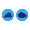 Cloud round icon. Vector illustration. EPS 10.