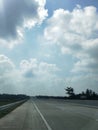 Cloud runway tol street driving car paradise