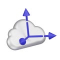 Cloud Scaling Vector 3d Icon