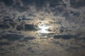 The cloud scape in front of light the sun is beautiful skyscape for nature background Royalty Free Stock Photo