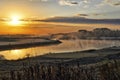 Cloud scene of sunrise in the golf course Royalty Free Stock Photo