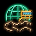 cloud science neon glow icon illustration