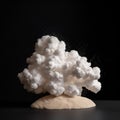 Clay and cotton sculpture of a cloud - generative Ai illustration