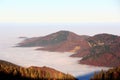 Cloud sea over the plain of Alsace Royalty Free Stock Photo