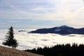 Cloud sea over the plain of Alsace Royalty Free Stock Photo