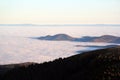 Cloud sea over the valley of Munster Royalty Free Stock Photo