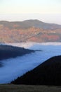 Cloud sea over the valley of Munster Royalty Free Stock Photo