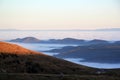 Cloud sea over the valley of Munster Royalty Free Stock Photo