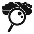 Cloud search filter icon simple vector. Bookmark online