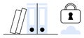 Cloud secure information storage with documents organized in binders, physical and digital safeguards