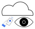 Cloud Security and Data Access with Mobile Authentication and Monitoring Royalty Free Stock Photo