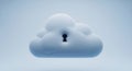 Cloud Security Data Protection Keyhole Icon for Digital Privacy and Access Control Royalty Free Stock Photo