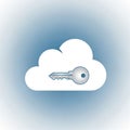 Cloud security or digital access, commonly associated with cloud computing Royalty Free Stock Photo