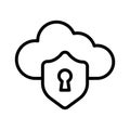 Cloud security icon Royalty Free Stock Photo