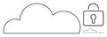 Cloud data security with lock symbol online data protection and safe storage solutions Royalty Free Stock Photo