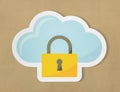 Cloud security icon technology symbol Royalty Free Stock Photo
