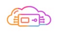 Cloud Security Icon Vector Illustration, Data Protection, vector design Generative AI Royalty Free Stock Photo