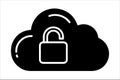 Cloud security icon Vector Royalty Free Stock Photo