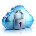 Cloud Security isolated on white background Royalty Free Stock Photo