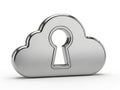 Cloud security keyhole Royalty Free Stock Photo