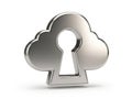Cloud security keyhole Royalty Free Stock Photo