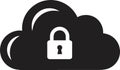 Cloud Security Padlock Icon - Data Protection and Privacy Royalty Free Stock Photo
